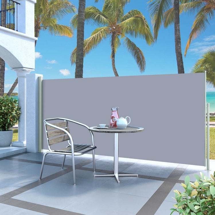 Vidaxl Garden Bildschirm ausziehbar 140 x 300 cm Grau