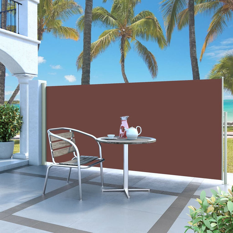 Vidaxl Garden Bildschirm ausziehbar 140 x 300 cm Braun