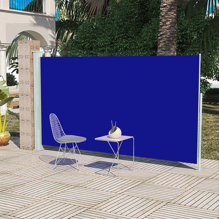 Vidaxl Garden Bildschirm ausziehbar 160 x 300 cm blau