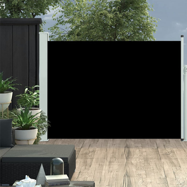 Vidaxl Garden Bildschirm ausziehbar 117x500 cm Schwarz