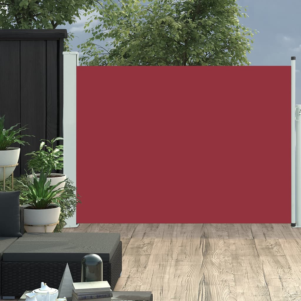 Vidaxl Garden Bildschirm ausziehbar 117x500 cm rot