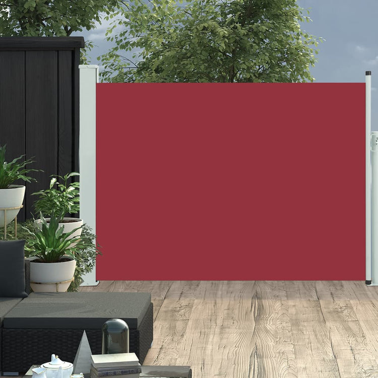 Vidaxl Garden Bildschirm ausziehbar 117x500 cm rot