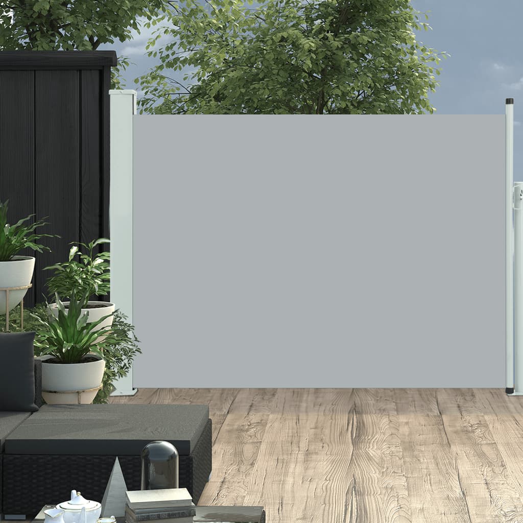 Vidaxl Garden Screen ausziehbar 117x500 cm Grau