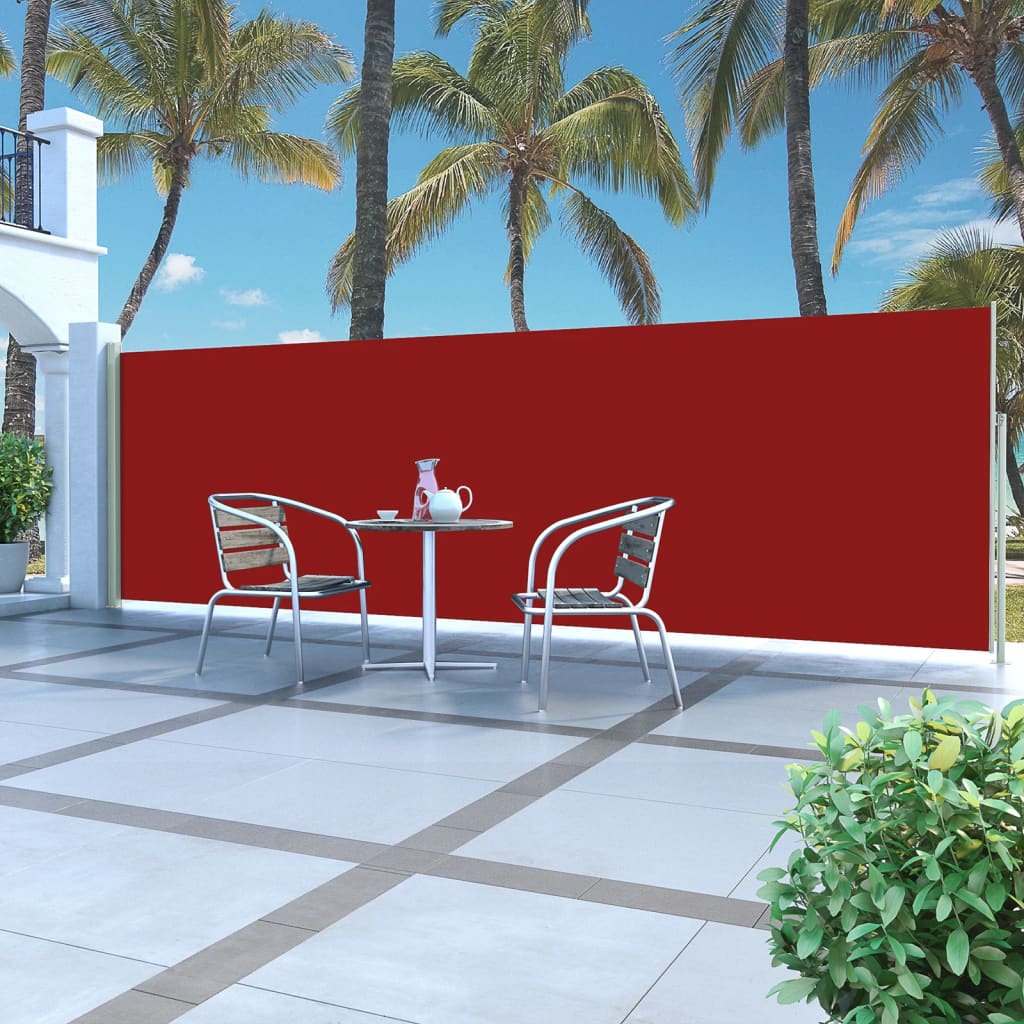 Vidaxl Garden Bildschirm ausziehbar 160 x 500 cm rot