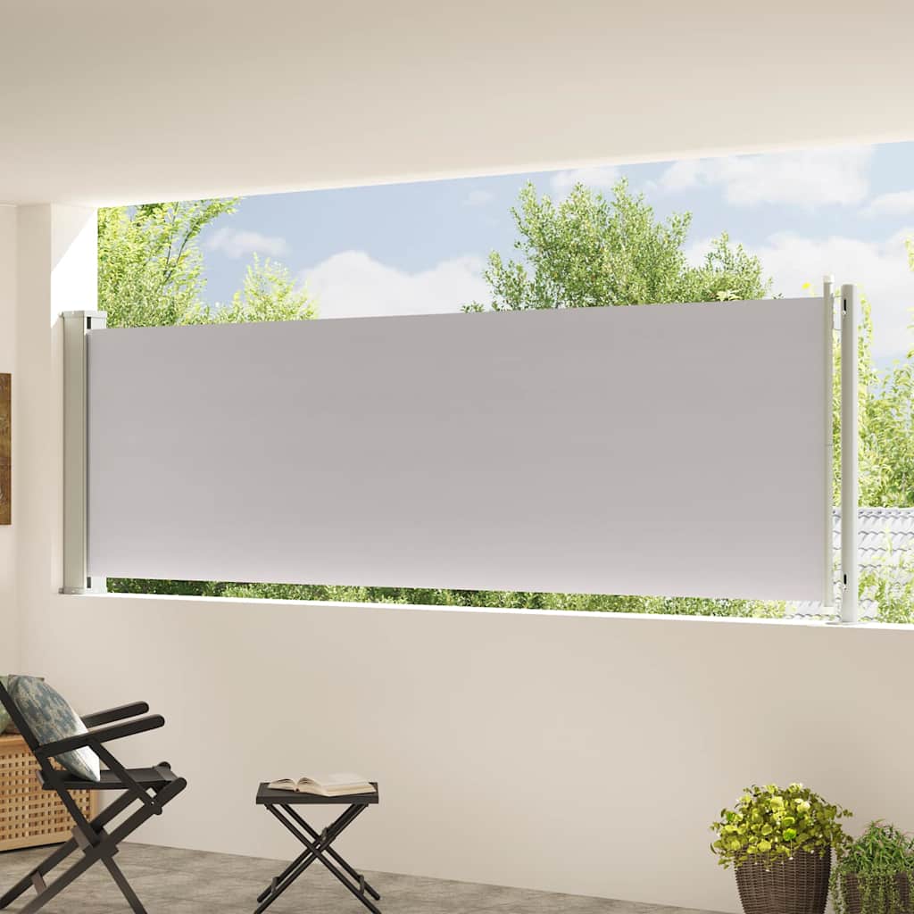 Vidaxl Garden Bildschirm Ausziehbar 117x600 cm Grau