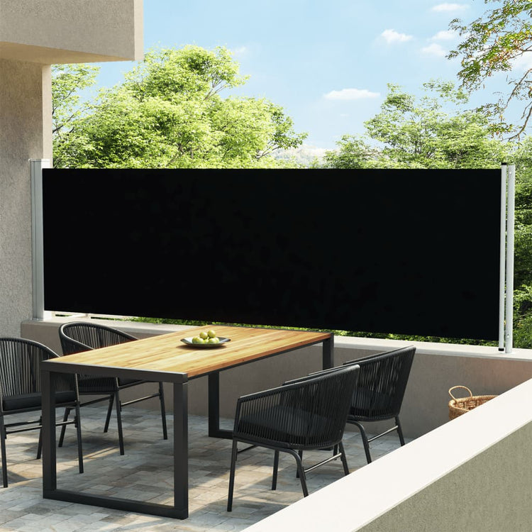Vidaxl Garden Bildschirm ausziehbar 140 x 600 cm Schwarz