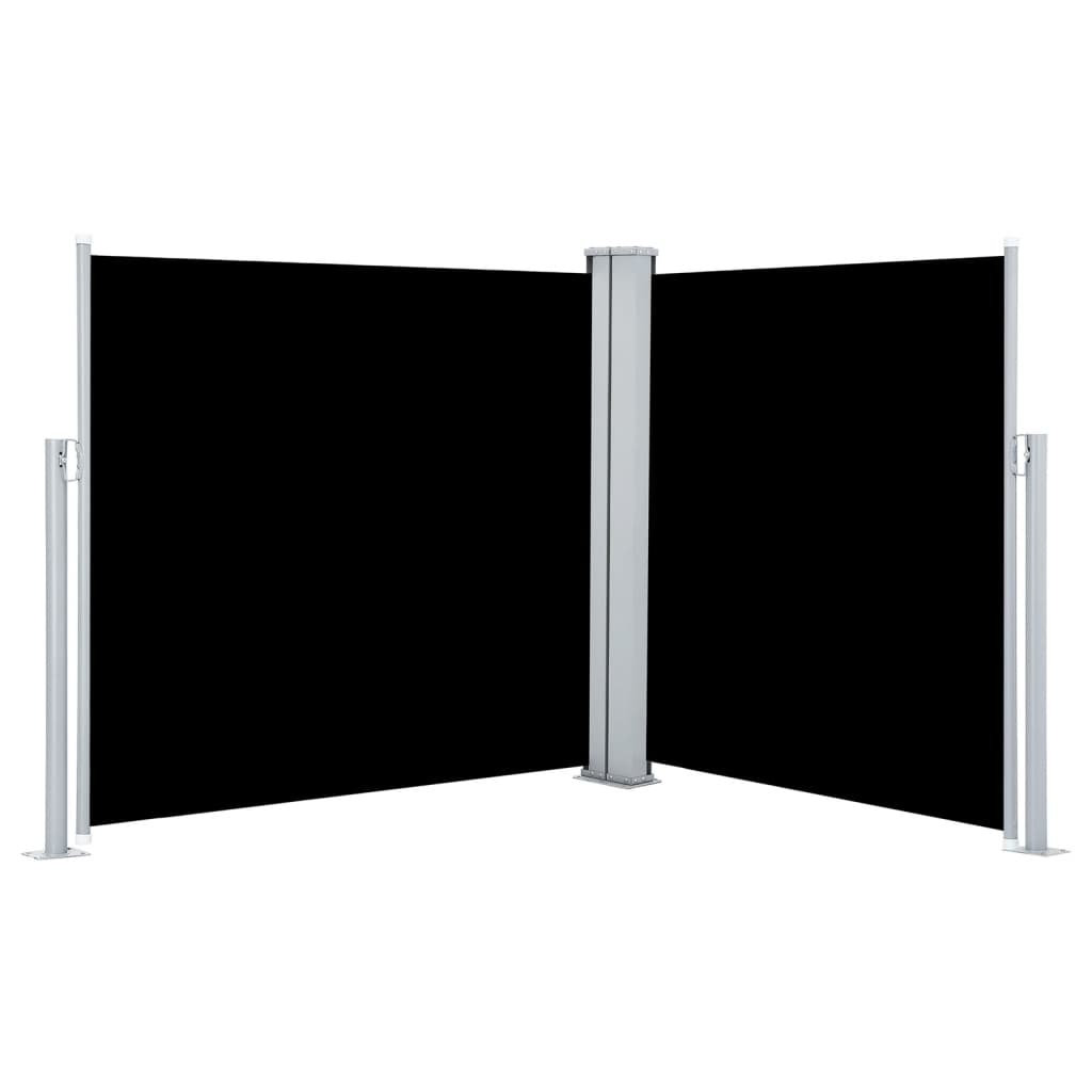 Vidaxl Windschutzscheibe ausziehbar 117x600 cm Schwarz