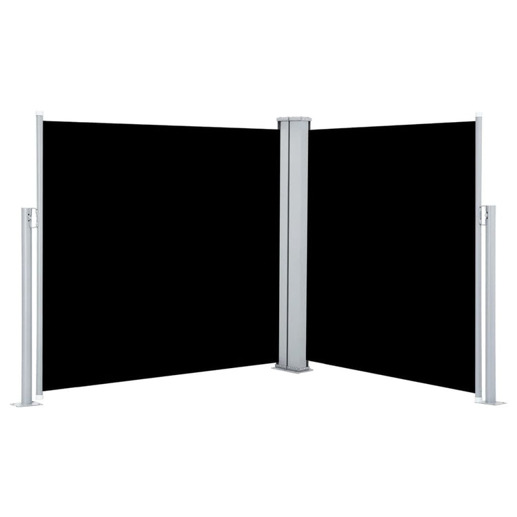 Vidaxl Windschutzscheibe ausziehbar 117x600 cm Schwarz