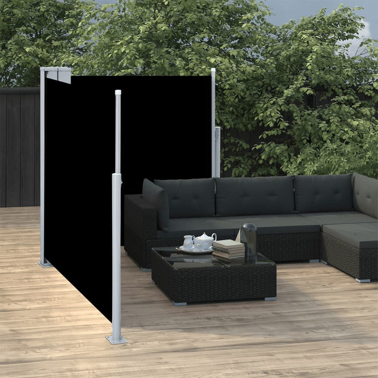 Vidaxl Windschutzscheibe ausziehbar 117x600 cm Schwarz