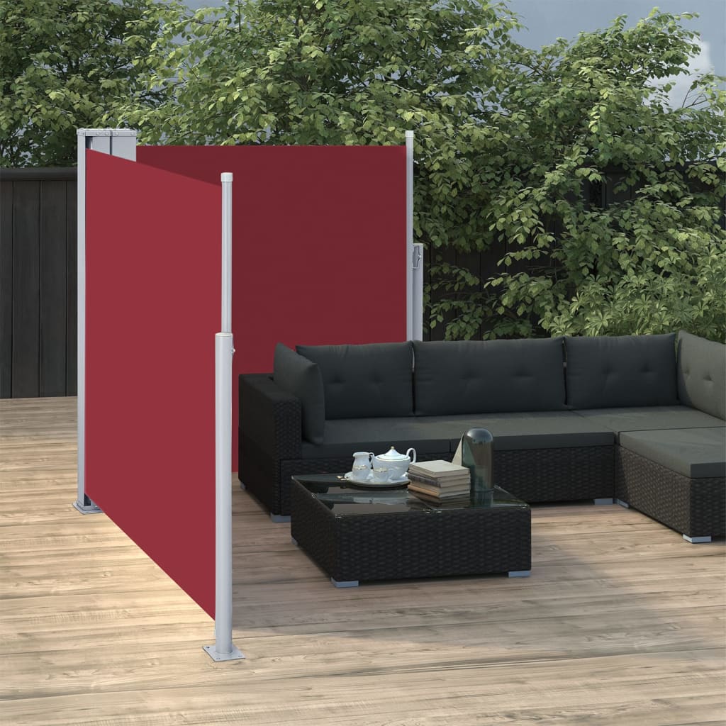 VIDAXL -Windschutzscheibe ausziehbar 117x600 cm rot
