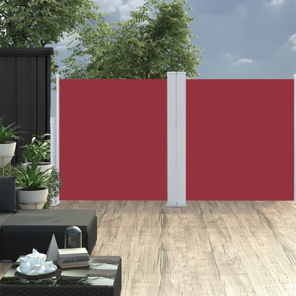 VIDAXL -Windschutzscheibe ausziehbar 117x600 cm rot