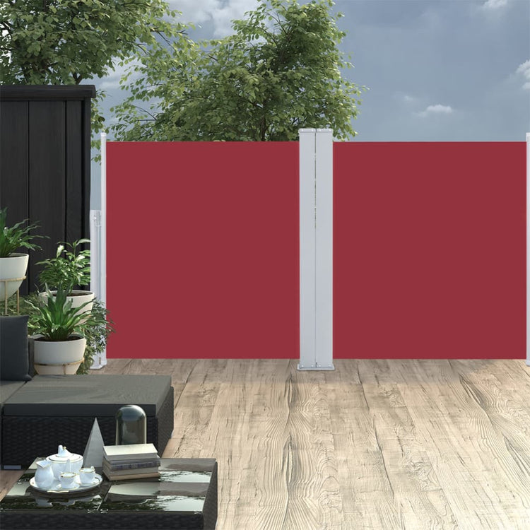 VIDAXL -Windschutzscheibe ausziehbar 117x600 cm rot