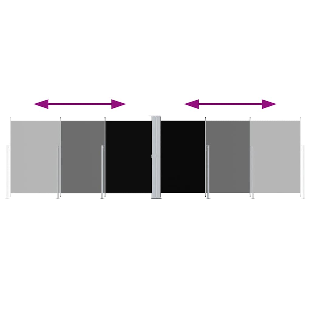 Vidaxl Windschutzscheibe ausziehbar 180 x 600 cm schwarz