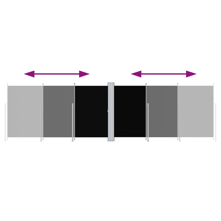 Vidaxl Windschutzscheibe ausziehbar 180 x 600 cm schwarz