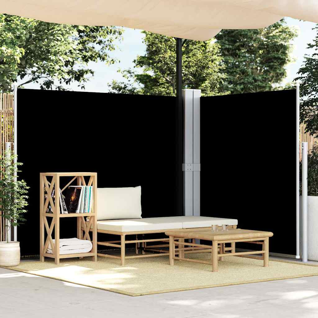Vidaxl Windschutzscheibe ausziehbar 180 x 600 cm schwarz