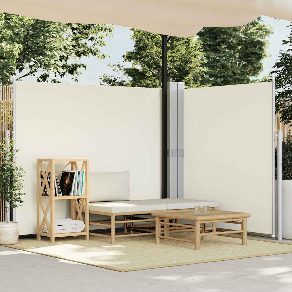 Vidaxl Windschutzscheibe ausziehbar 180 x 600 cm cremefarben