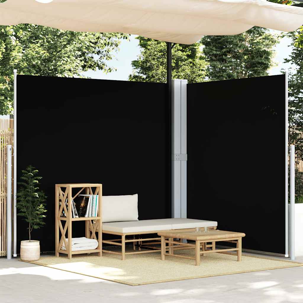 VIDAXL -Windschutzscheibe aus Erweiterbar 200x600 cm schwarz