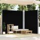 VIDAXL -Windschutzscheibe aus Erweiterbar 200x600 cm schwarz