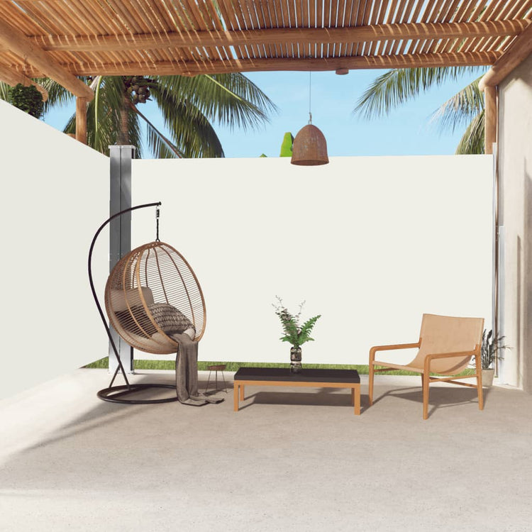 Vidaxl Windschutzscheibe ausziehbar 220x600 cm creme -gepflegt