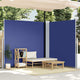 Vidaxl Windschutzscheibe ausziehbar 220x600 cm blau