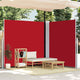VIDAXL -Windschutzscheibe ausziehbar 220x600 cm rot