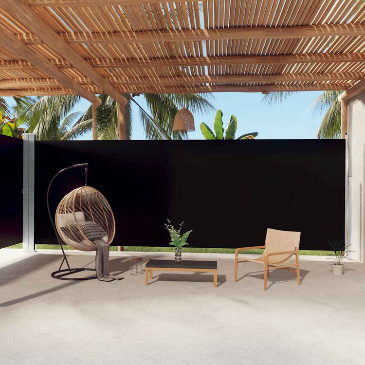 VIDAXL -Windschutzscheibe ausziehbar 220x1000 cm schwarz