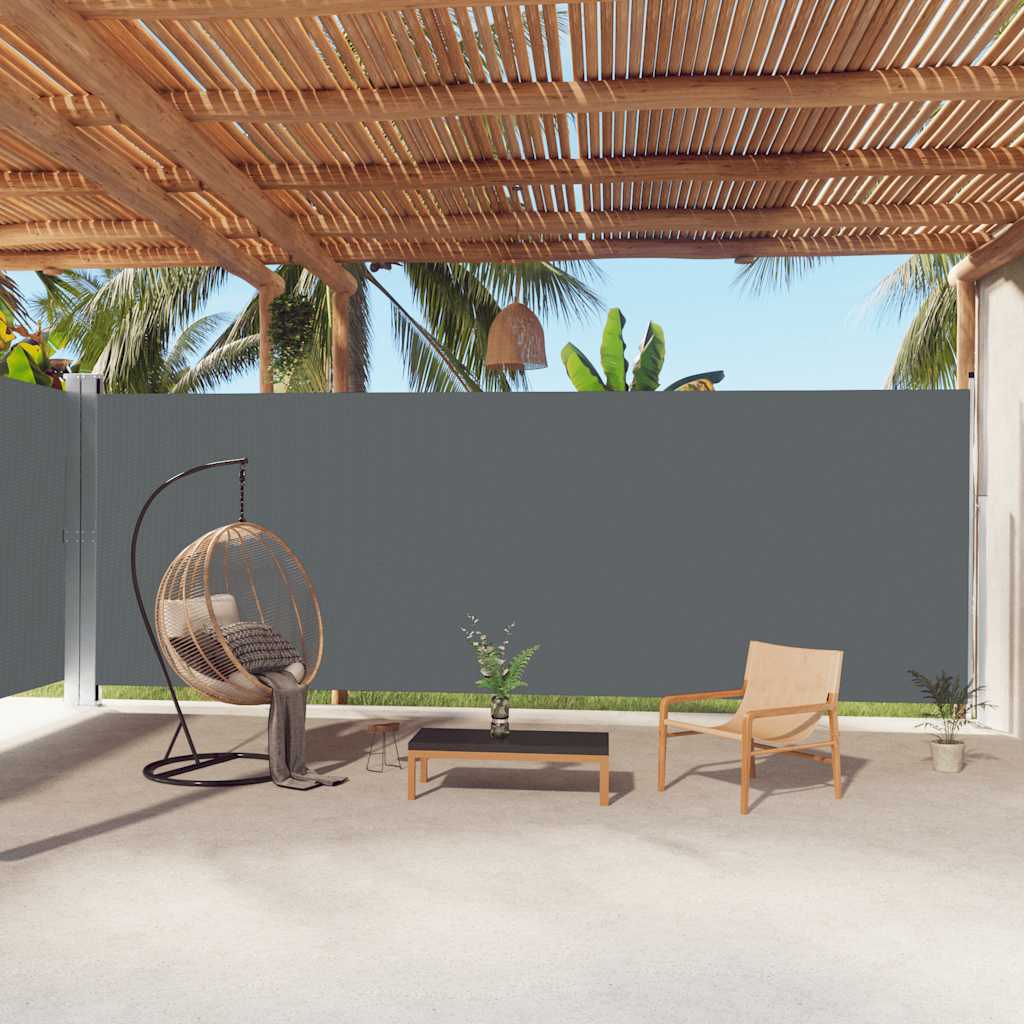 VIDAXL -Windschutzscheibe ausziell 220x1000 cm Anthrazit -geläutet
