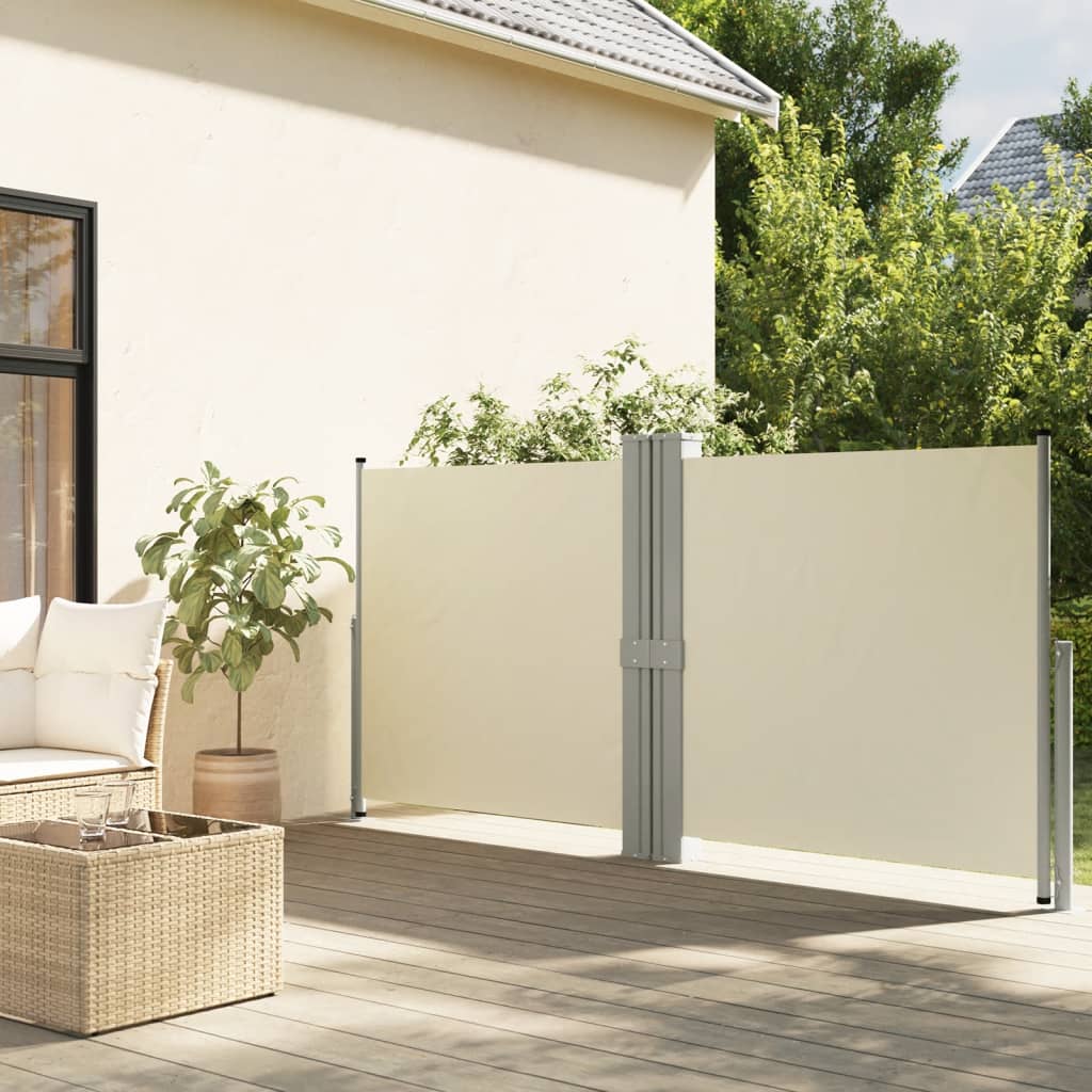 VIDAXL -Windschutzscheibe extendable 140x1200 cm cremefarben -gepflegt
