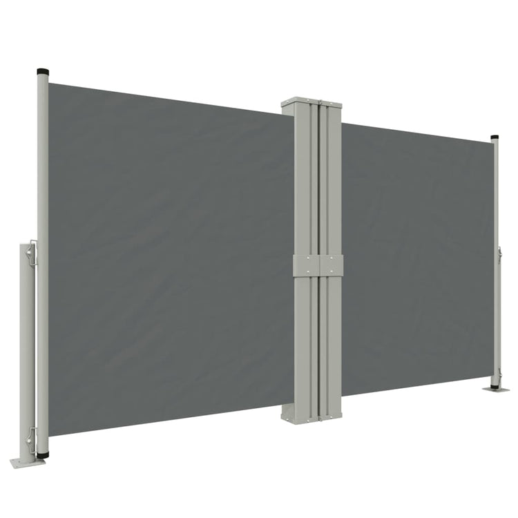 VIDAXL -Windschutzscheibe extendable 140 x 1200 cm Anthrazit -ausgelöst