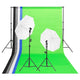 Vidaxl Studio Lighting Set mit Hintergründen und Regenschirmen