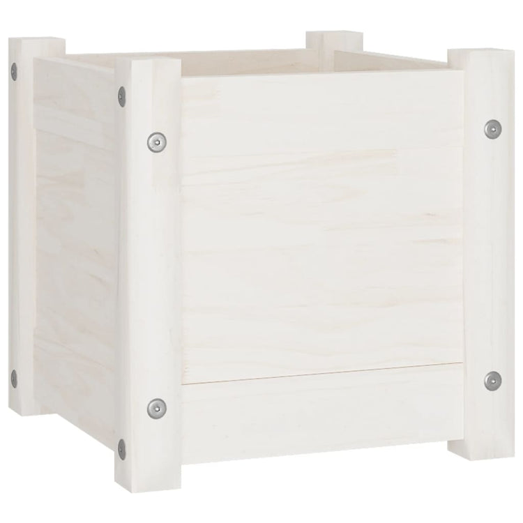 VIDAXL -Planungsbox 31x31x31 cm Festkiefer weiß