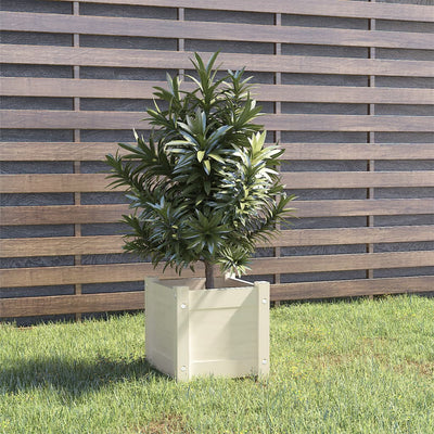 VIDAXL -Planungsbox 31x31x31 cm Festkiefer weiß