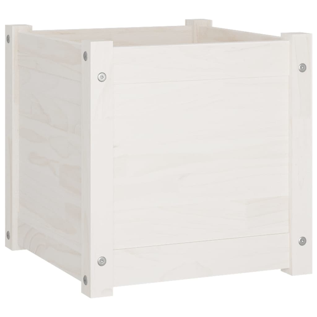 VIDAXL -Planungsbox 40x40x40 cm Festkiefer weiß