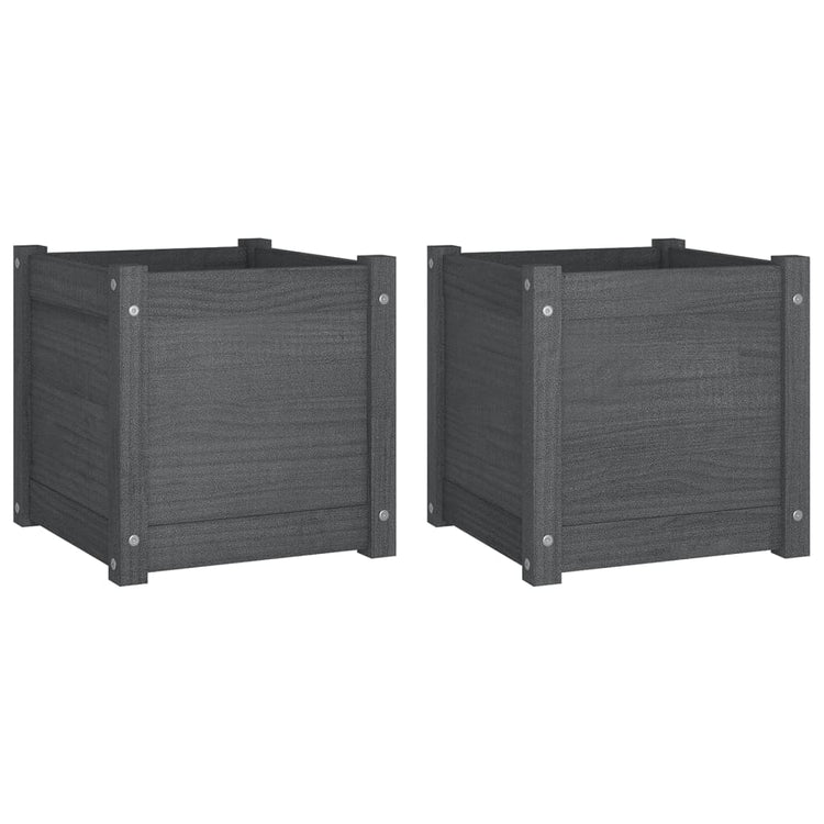 VIDAXL -Pflanzer 2 ST 40x40x40 cm Festkiefergrau