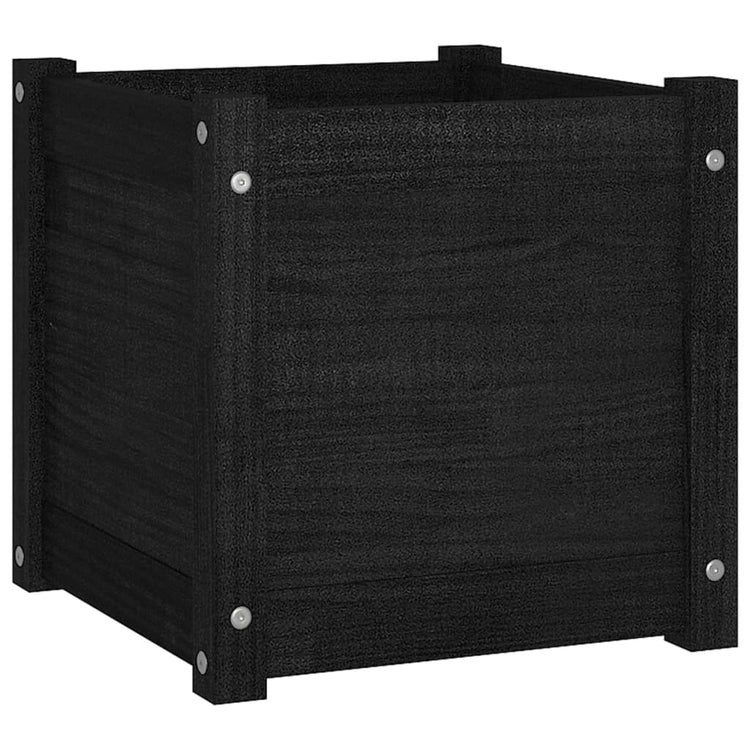 VIDAXL -Planungsbox 40x40x40 cm Festkiefer schwarz