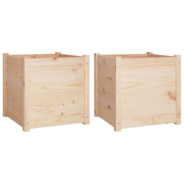 Vidaxx Pflanzgefäße 2 Stück 50x50x50 cm massives Kiefernholz