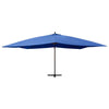 Vidaxl -schwimmendes Parasol mit Holzstange 400x300 cm Azurblau