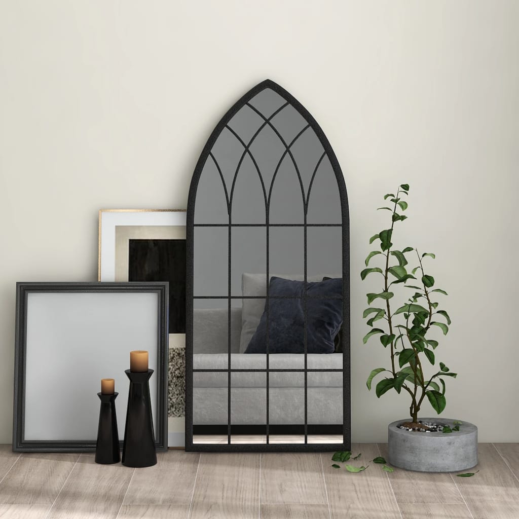 Vidaxl Mirror 100x45 cm Eisenschwarz