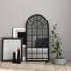Vidaxl Mirror 90x45 cm Eisenschwarz