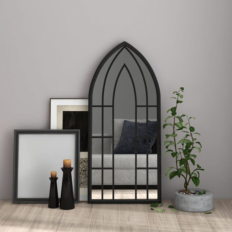 Vidaxl Mirror 100x45 cm Eisenschwarz
