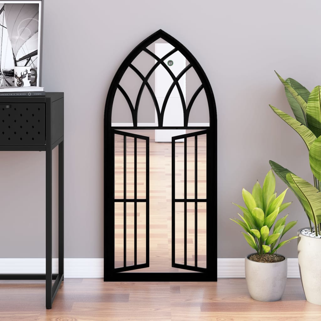 Vidaxl Mirror 100x45 cm Eisenschwarz