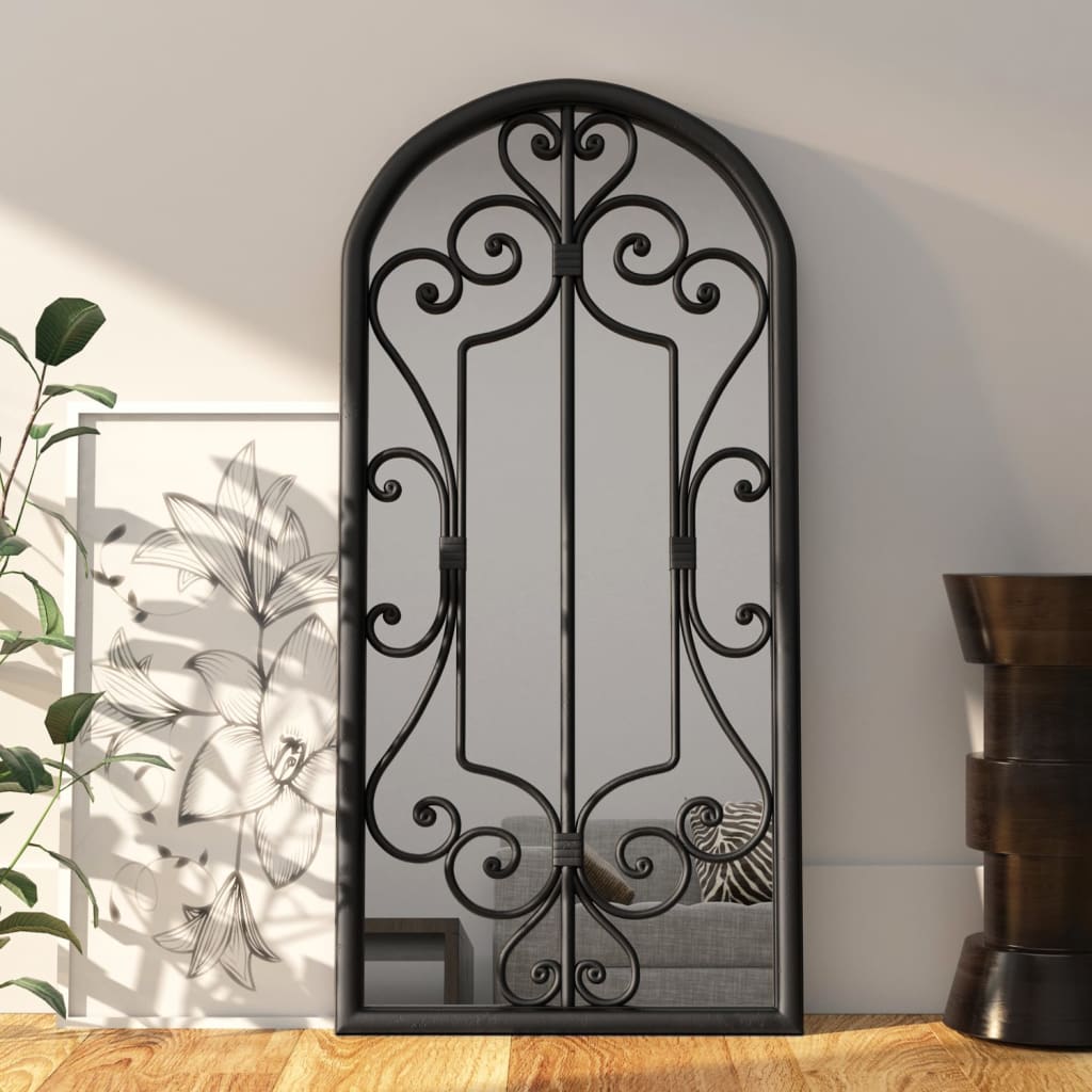Vidaxl Mirror 100x45 cm Eisenschwarz