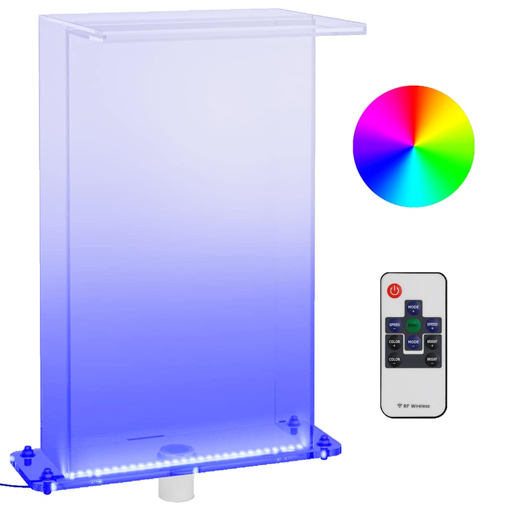 VidaXL Schwimmbadbrunnen mit RGB-LEDs 51 cm Acryl