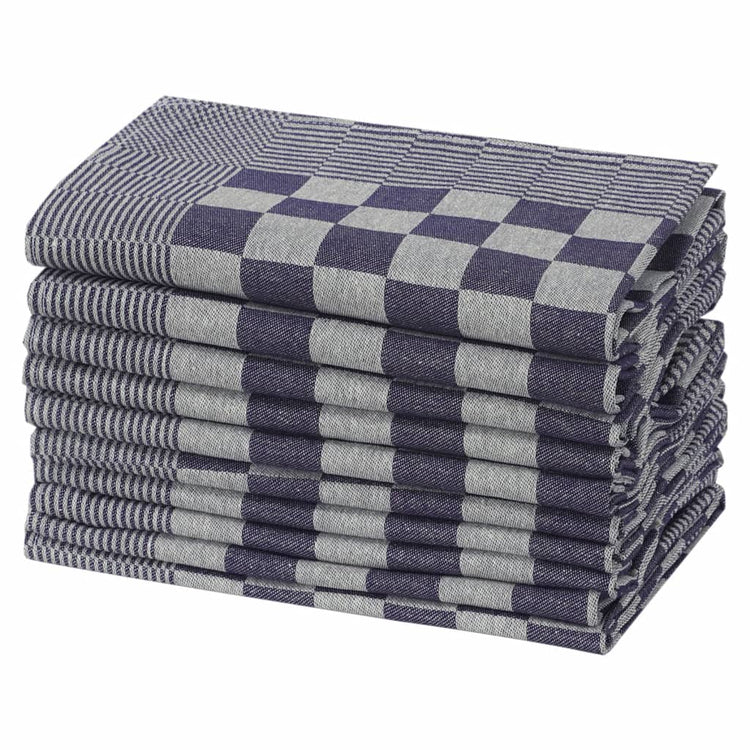 Vidaxl Küchentücher 10 ST 50 x 70 cm Baumwollblau und Weiß