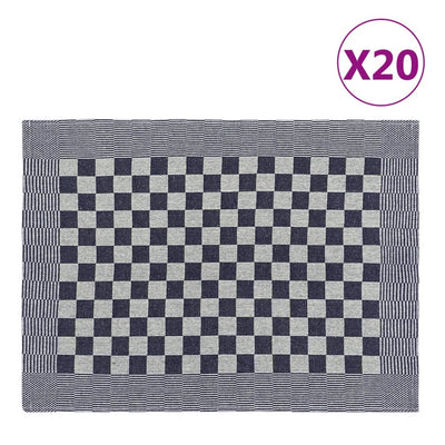 Vidaxl Küchentücher 20 St 50x70 cm Baumwollblau und Weiß