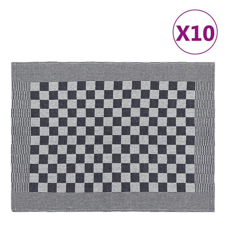 Vidaxl Küchentücher 10 ST 50 x 70 cm Baumwollschwarz und Weiß