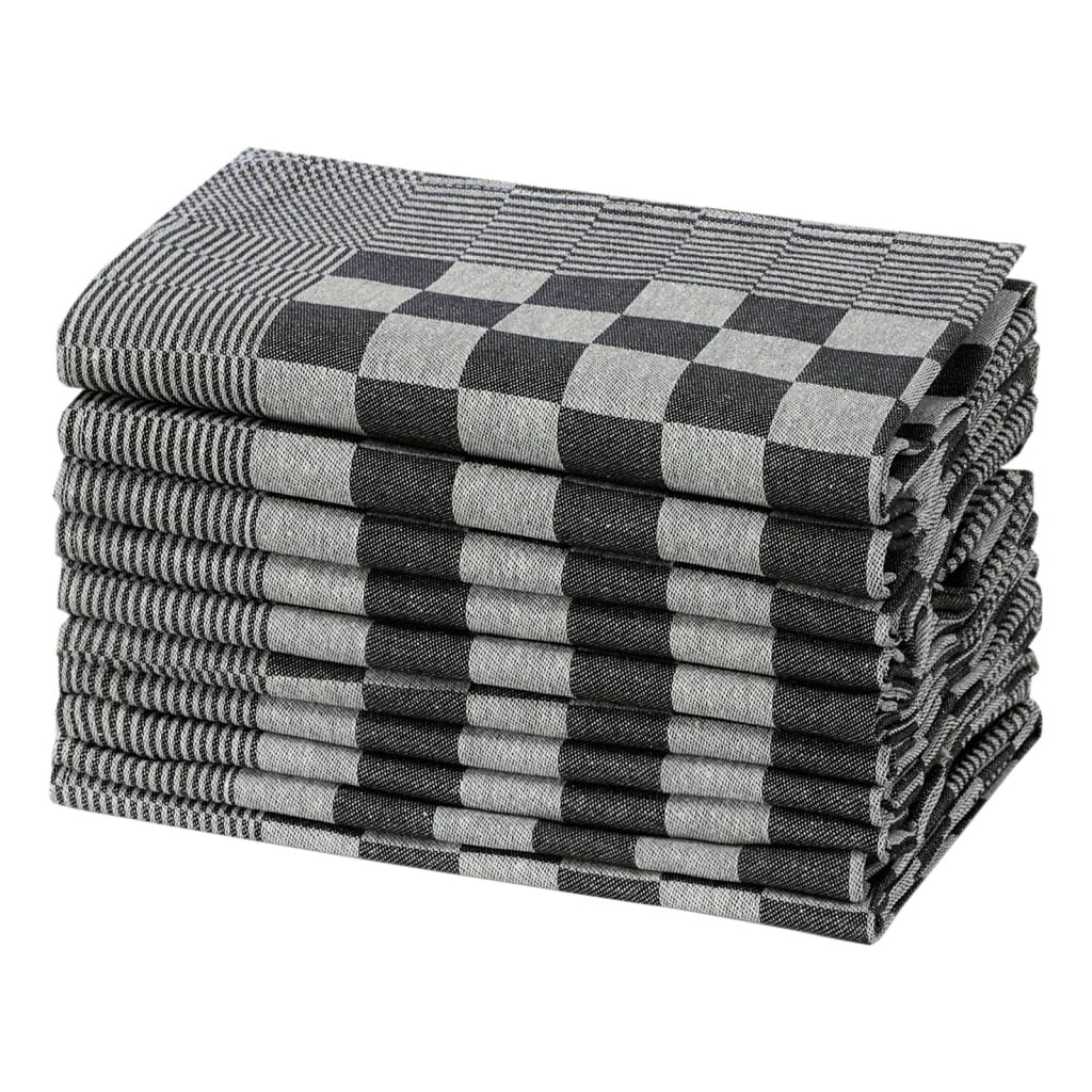 Vidaxl Küchentücher 10 ST 50 x 70 cm Baumwollschwarz und Weiß