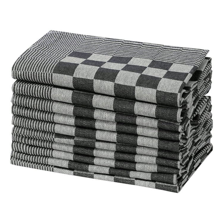 Vidaxl Küchentücher 10 ST 50 x 70 cm Baumwollschwarz und Weiß