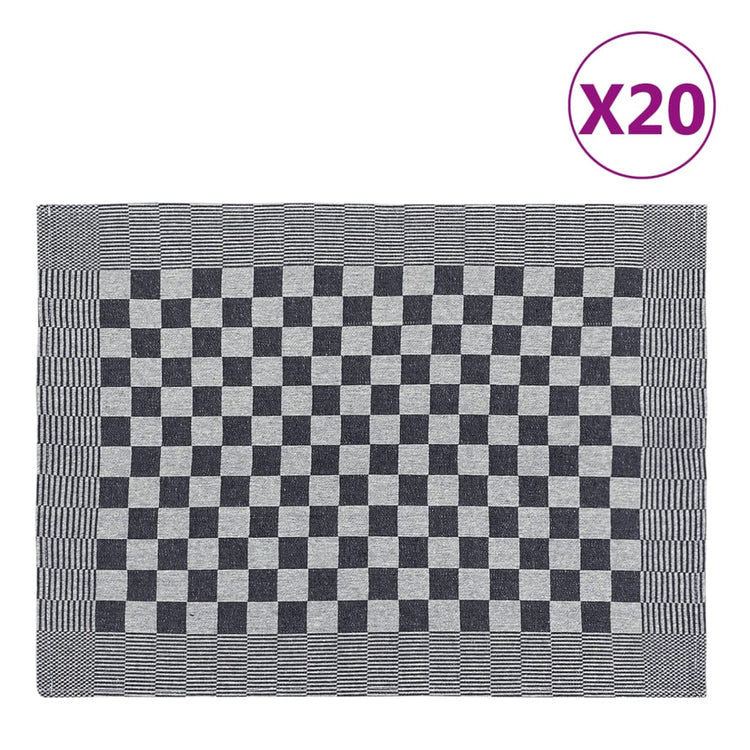 Vidaxl Küchentücher 20 St 50x70 cm Baumwollschwarz und Weiß