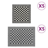 Vidaxl 10-teiliges Küchenstoffset Baumwollschwarz und Weiß - afbeelding 1